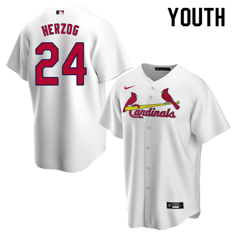 Nike Youth #24 Whitey Herzog St.Louis Cardinals Baseball Jerseys Sale-White